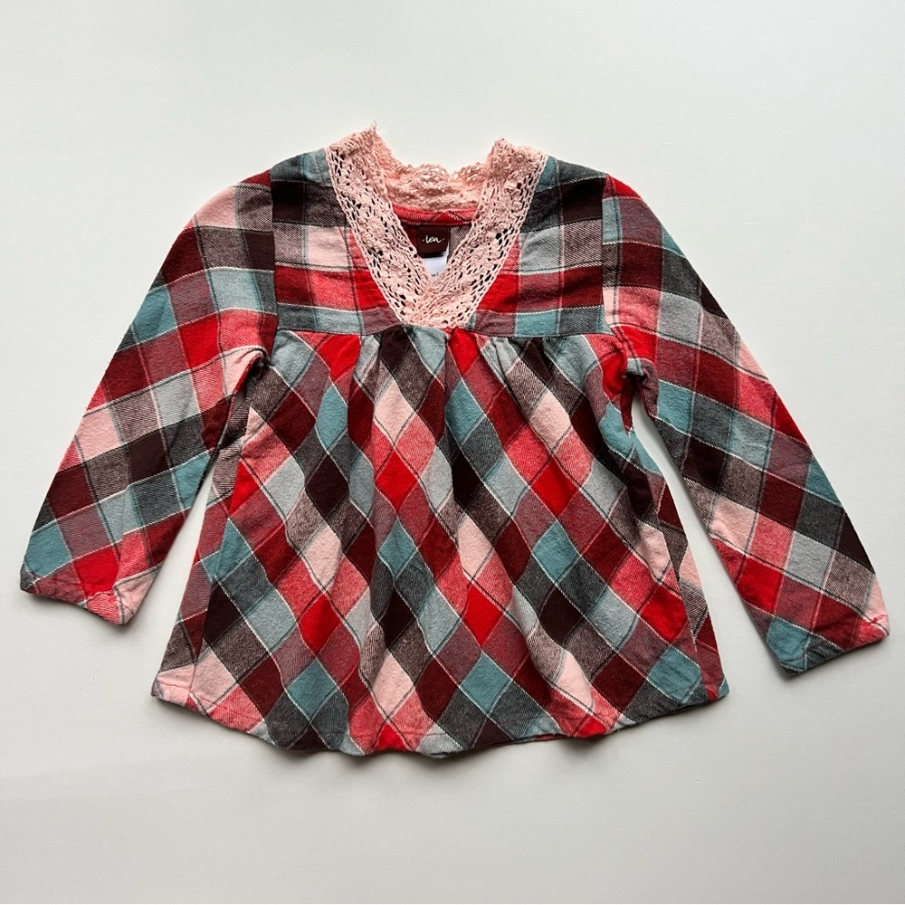 Tea Collection Plaid Flannel Top